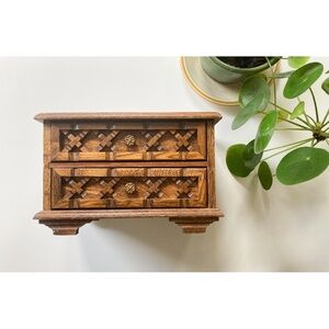 Vintage Musical Jewelry Box Wooden Trinket Box Pat Yoshikawa x Schmid Bros 1960s